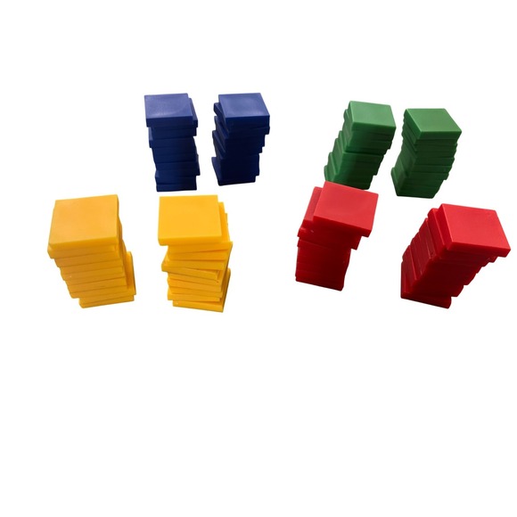 Plastic Math Learning Manipulatives Cubes Tiles Counting Pattern Sorting Blocks - Picture 3 of 10